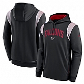 Men's Atlanta Falcons Black Sideline Stack Performance Pullover Hoodie,baseball caps,new era cap wholesale,wholesale hats